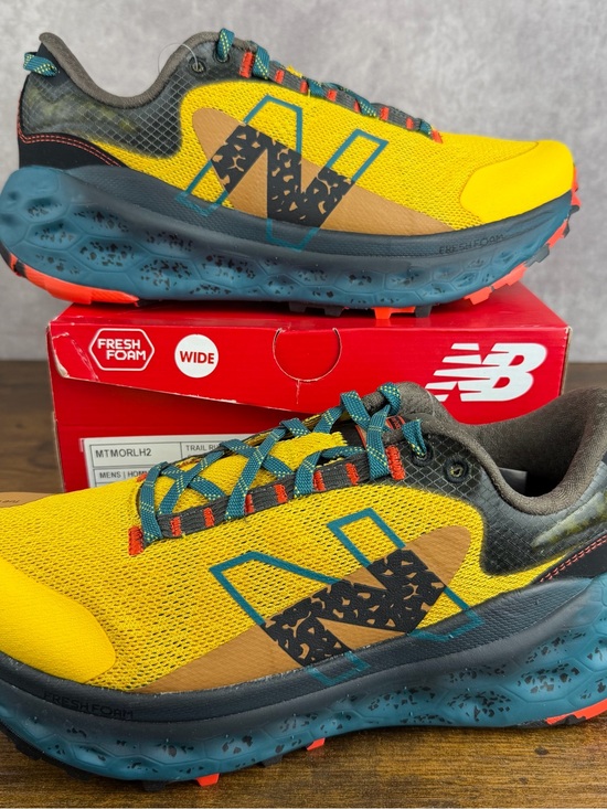 New Balance Fresh Foam More Trail Harvest Gold Mountain Teal 8.5 Wide MTMORLH2 main image 10
